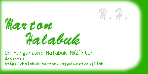 marton halabuk business card